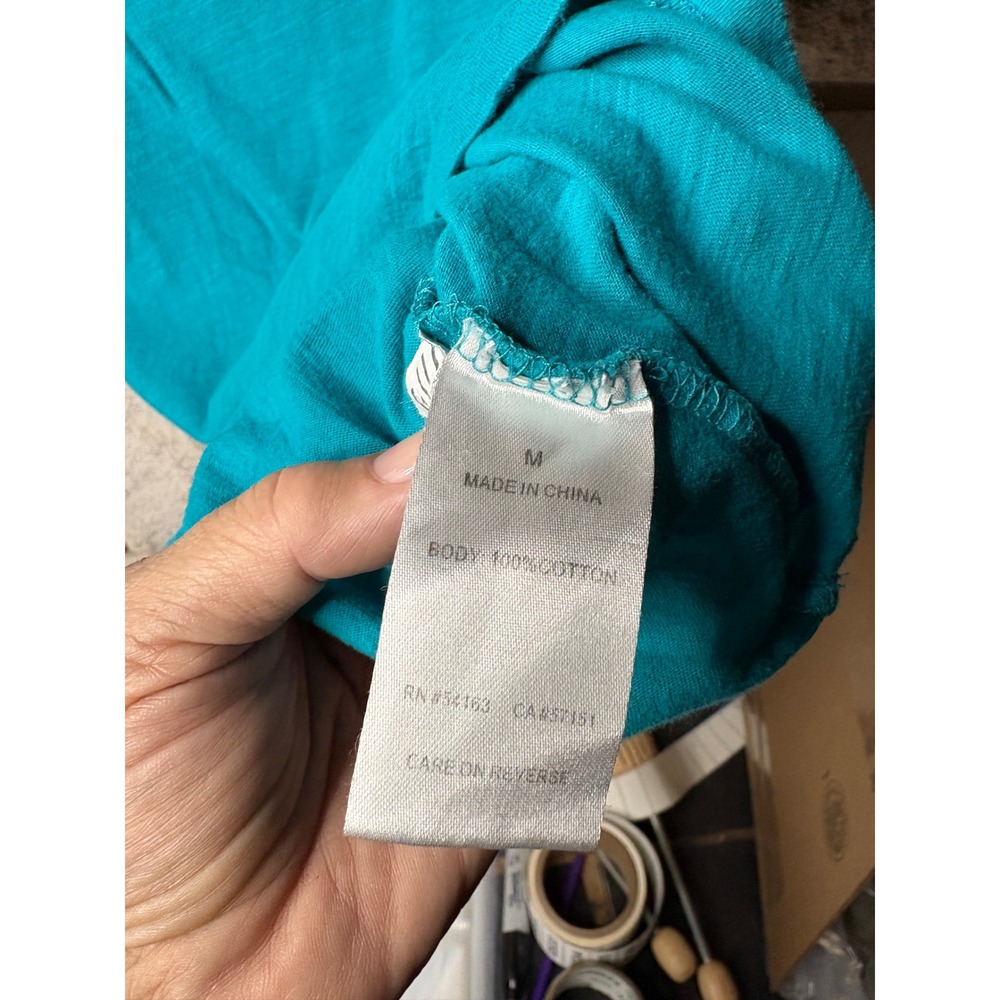 NFL Team Apparel Miami Dolphins Womens Teal V-Neck Graphic T-Shirt Size‎ M - Picture 4 of 8
